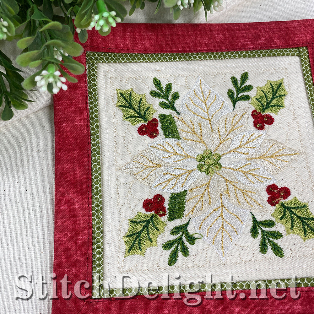SDS5619 Poinsettia Potholders