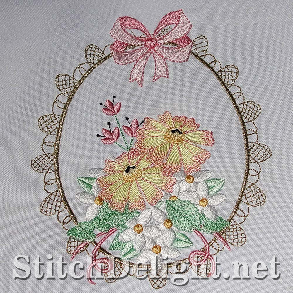 Floral frame single design for the 6x8 frame that would make a stunning quilt