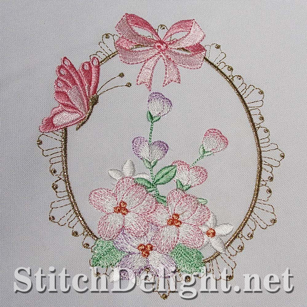 Floral frame single design for the 6x8 frame that would make a stunning quilt