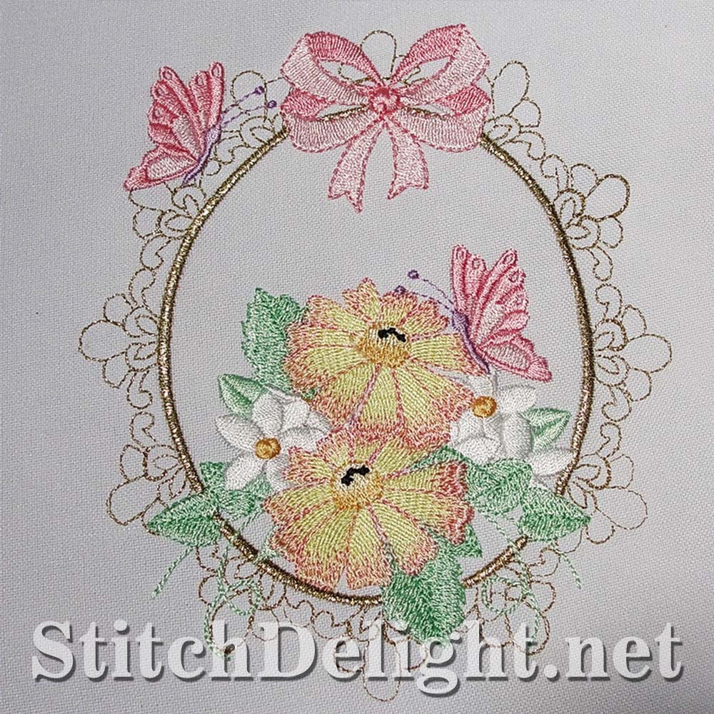 Floral frame single design for the 6x8 frame that would make a stunning quilt