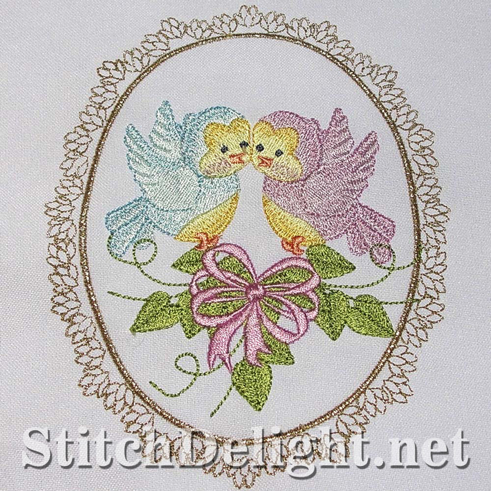 Elegant little bird single design that would be gorgeous on a quilt done in the 6x8 hoop