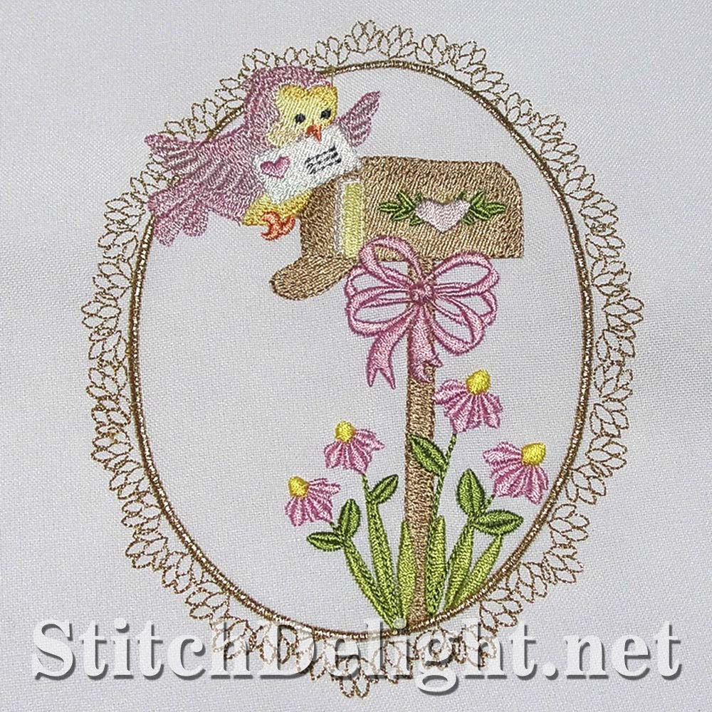 Elegant little bird single design that would be gorgeous on a quilt done in the 6x8 hoop