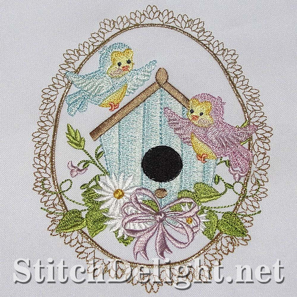 Elegant little bird single design that would be gorgeous on a quilt done in the 6x8 hoop