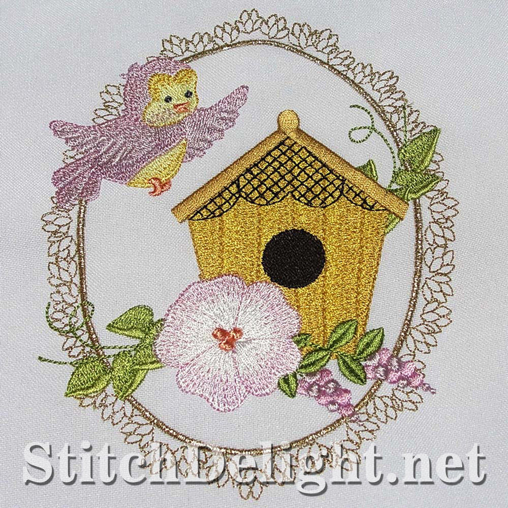 Elegant little bird single design that would be gorgeous on a quilt done in the 6x8 hoop