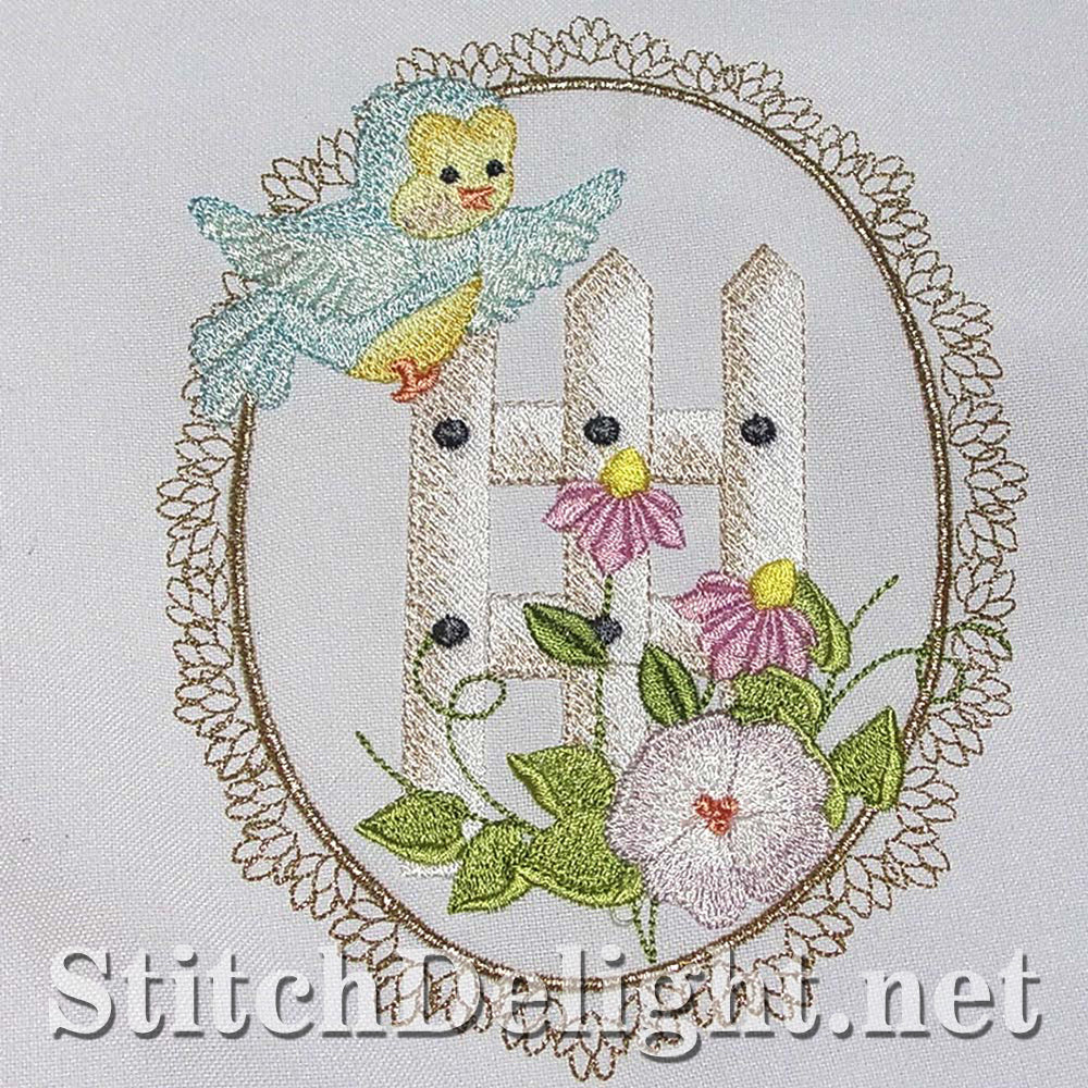 Elegant little bird single design that would be gorgeous on a quilt done in the 6x8 hoop