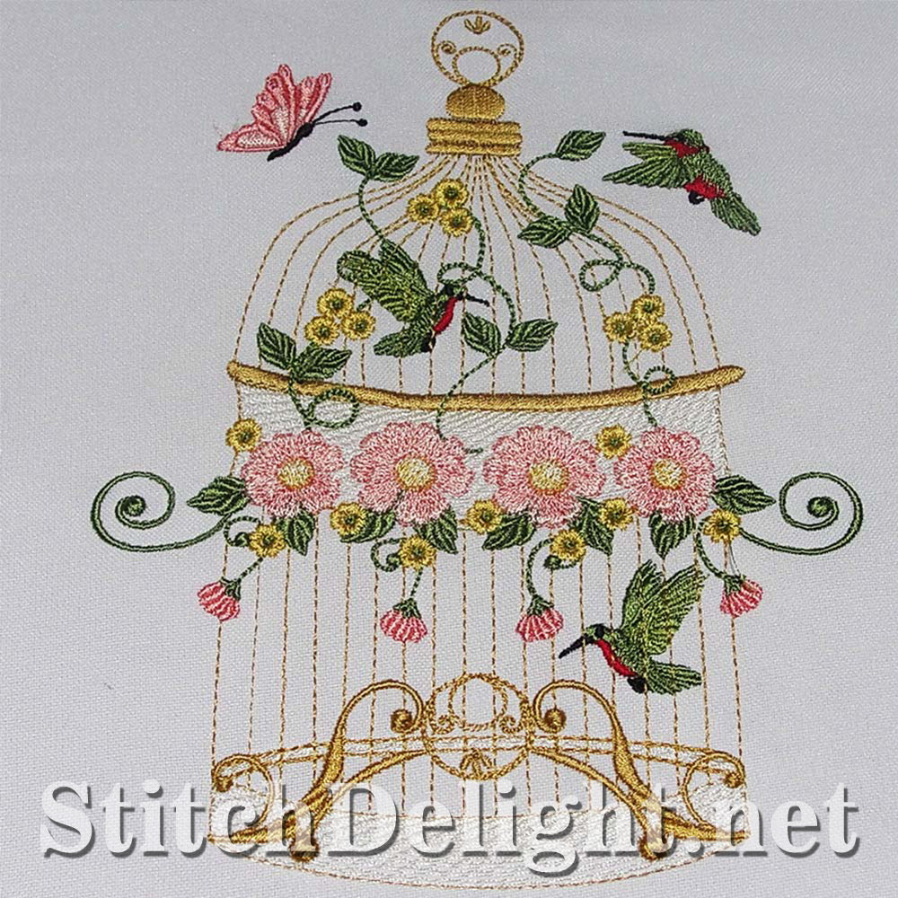 Amazing detail on these 6x8 hoop bird cage Single designs