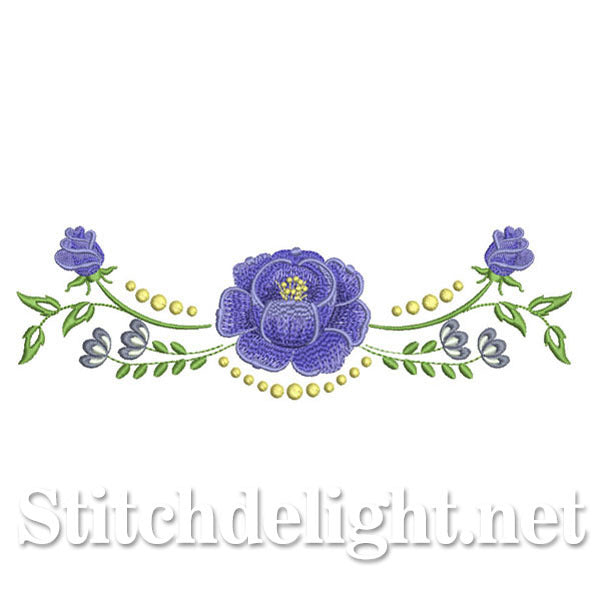 SDS0696 Blue Rose Border