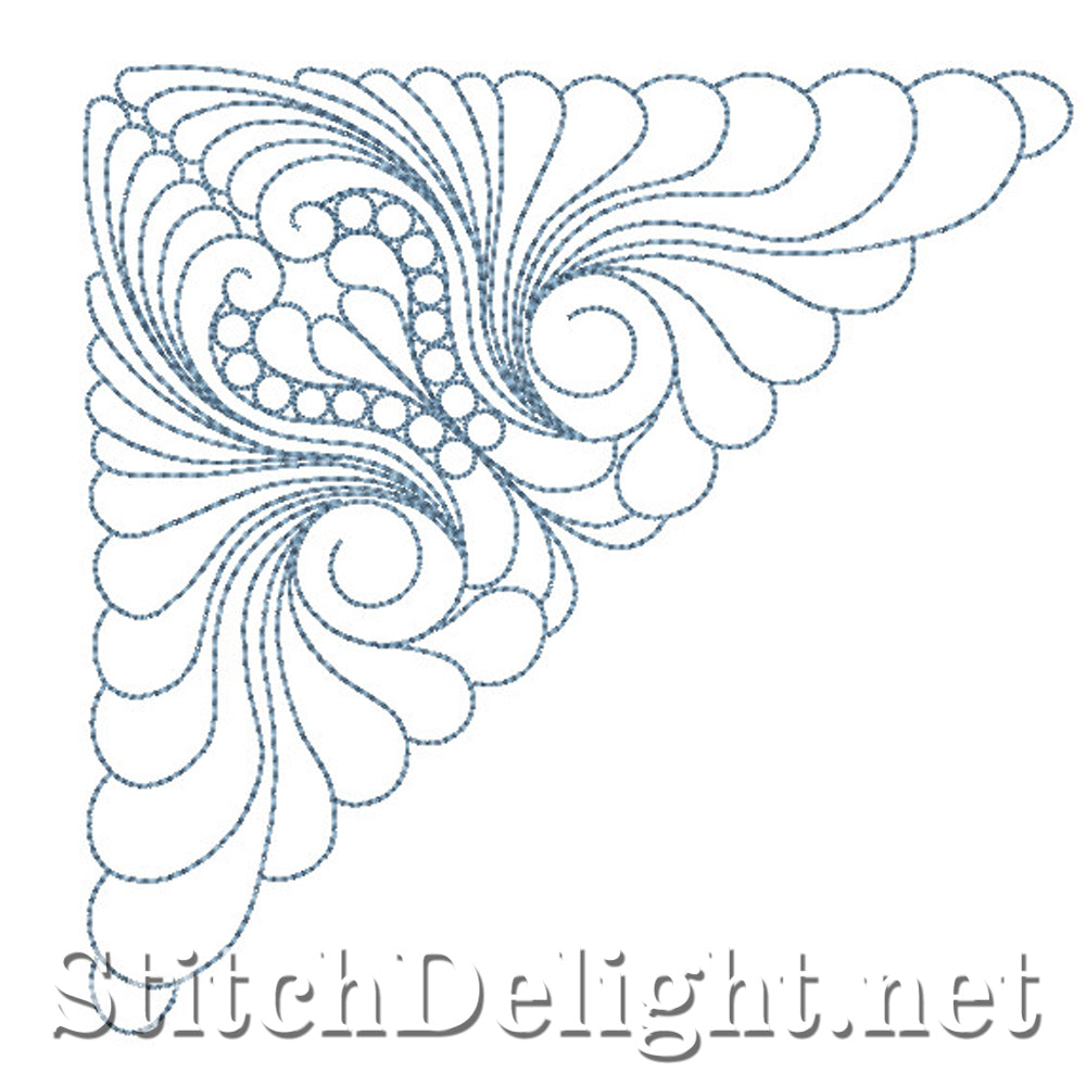 SDS0737 Feather Quilt Corners