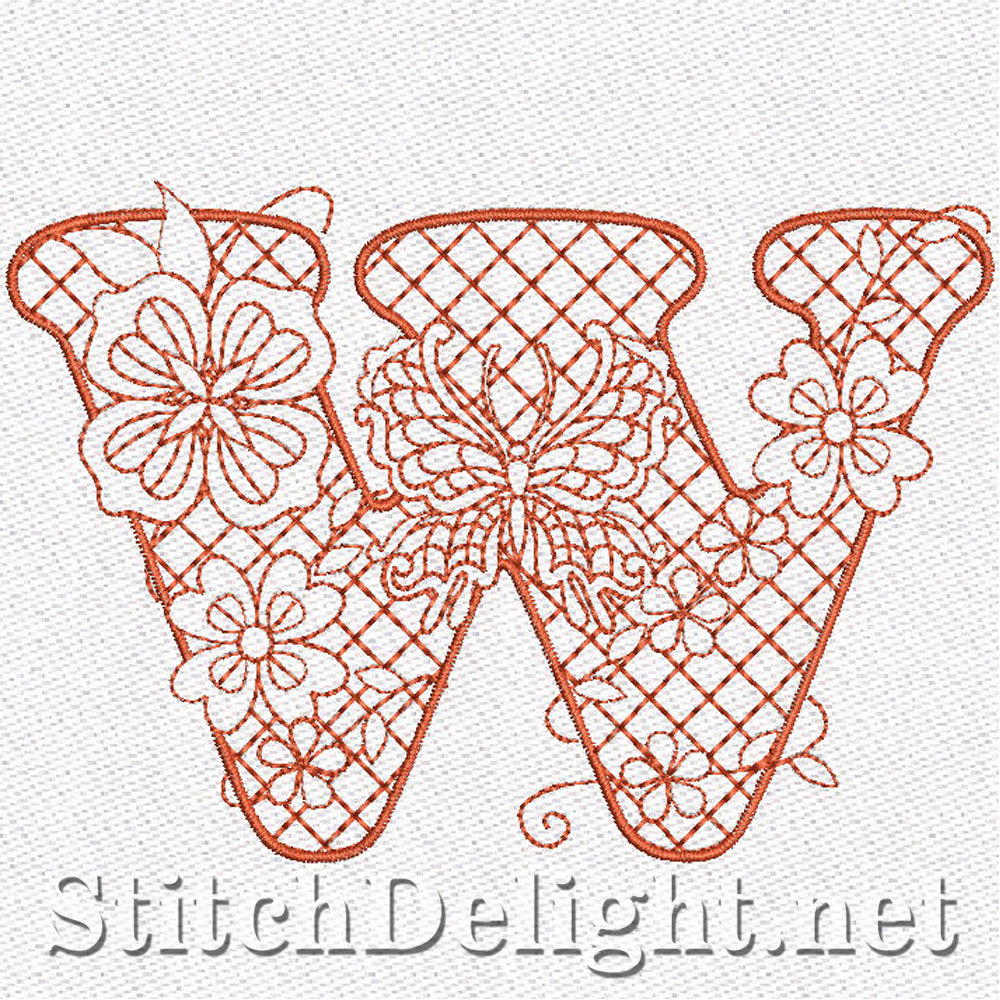 SD0637 Exquisite Redwork Font