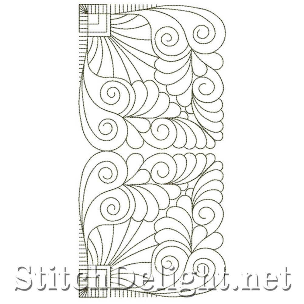 SDS4038 Feather Quilt Rectangle