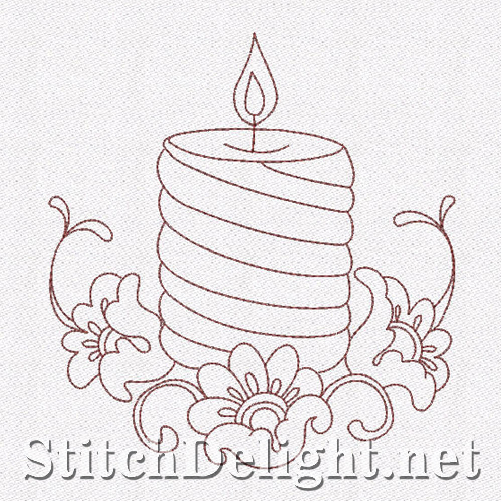 <transcy>SD0645 Bougies Redwork</transcy>