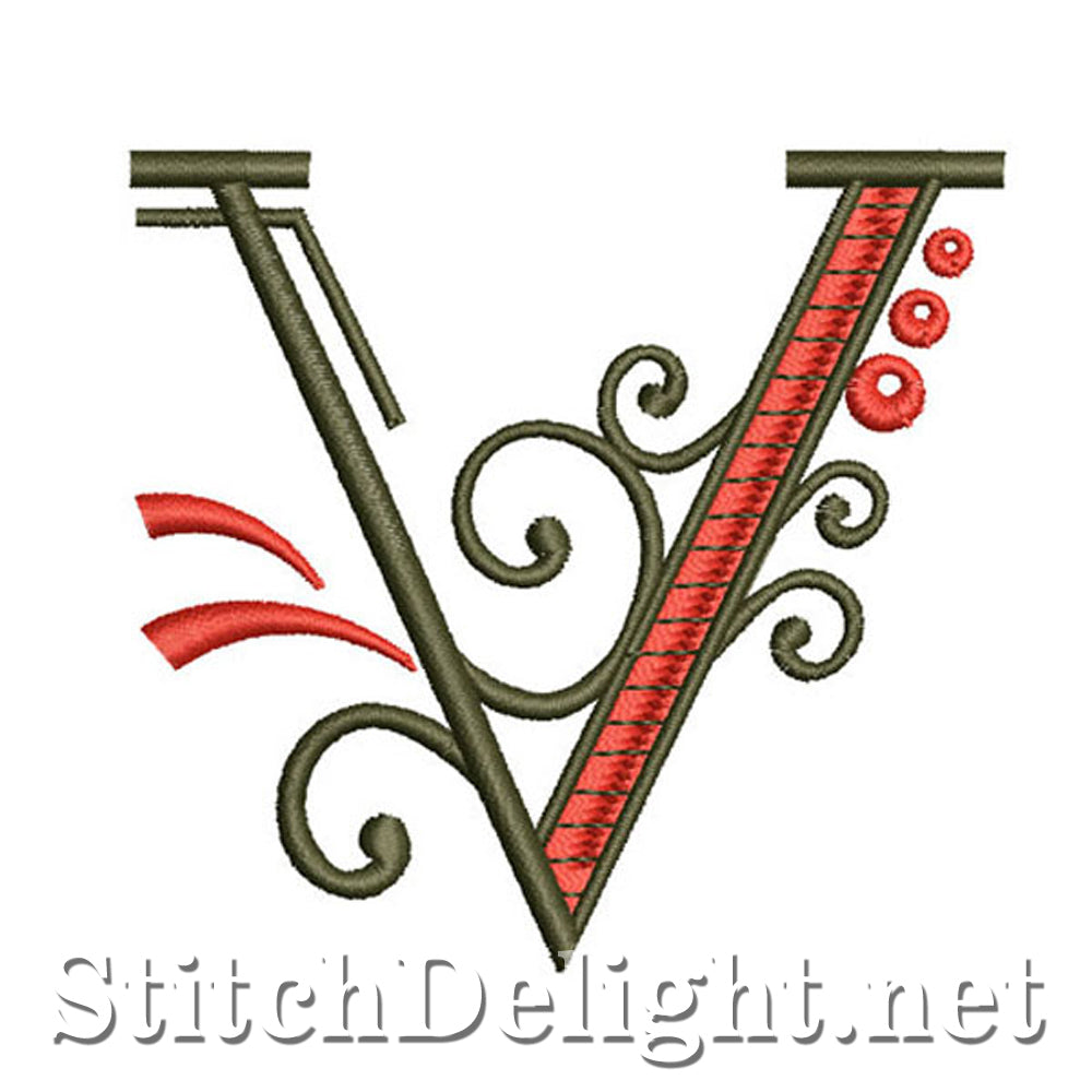SDS1128 Fancy Deco-lettertype V