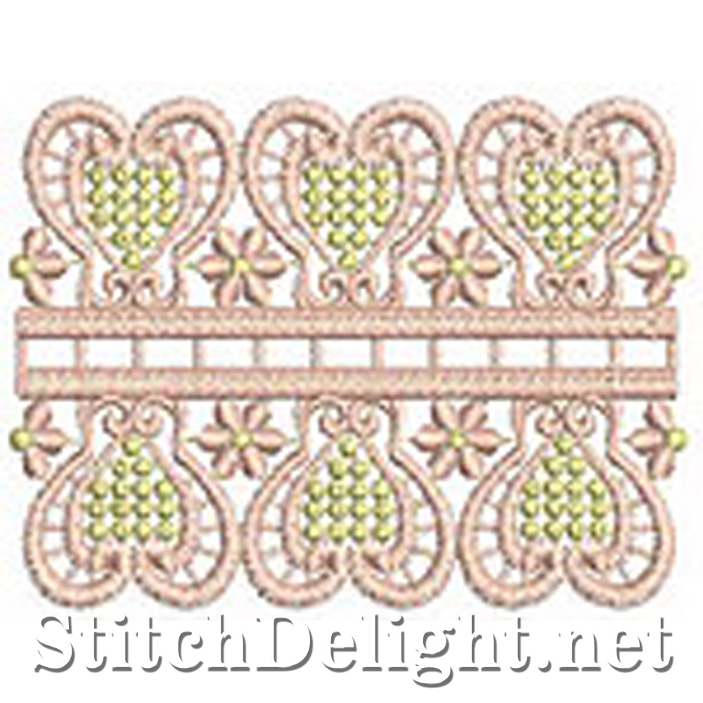 SD0570 Calista Lace Edging Large Hoops