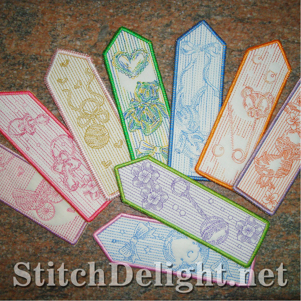 SD1209 Baby Applique Bookmarks