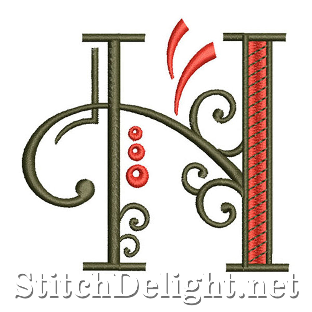 SDS1128 Fancy Deco-lettertype H