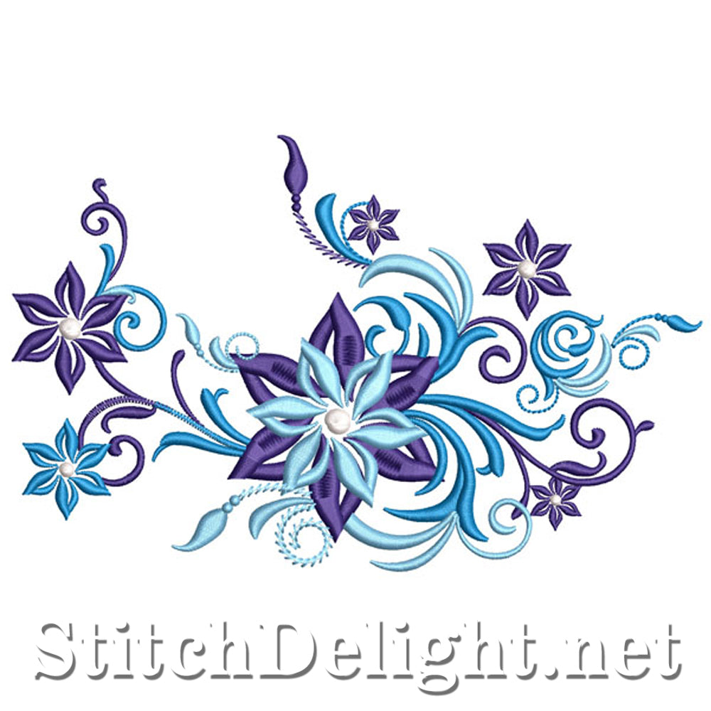 SDS0128 Floral Blues