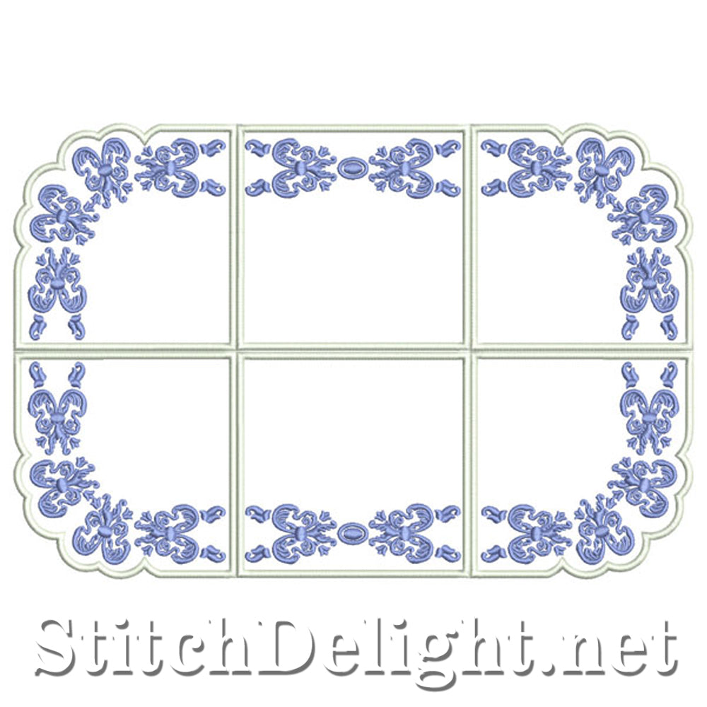 SDS1114 ITH Tray cloths 4x4 Hoop
