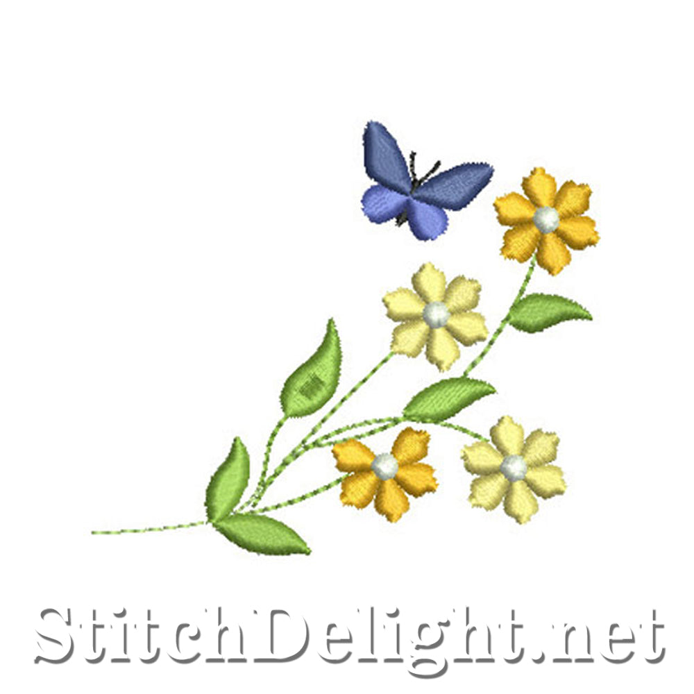 SDS0880 Flowers and Butterfly Single