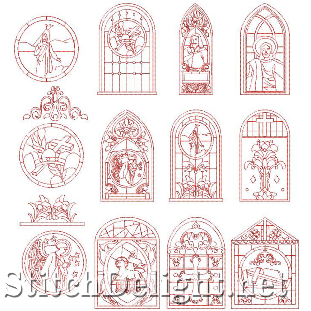<transcy>SD0762 Icônes religieuses Redwork</transcy>