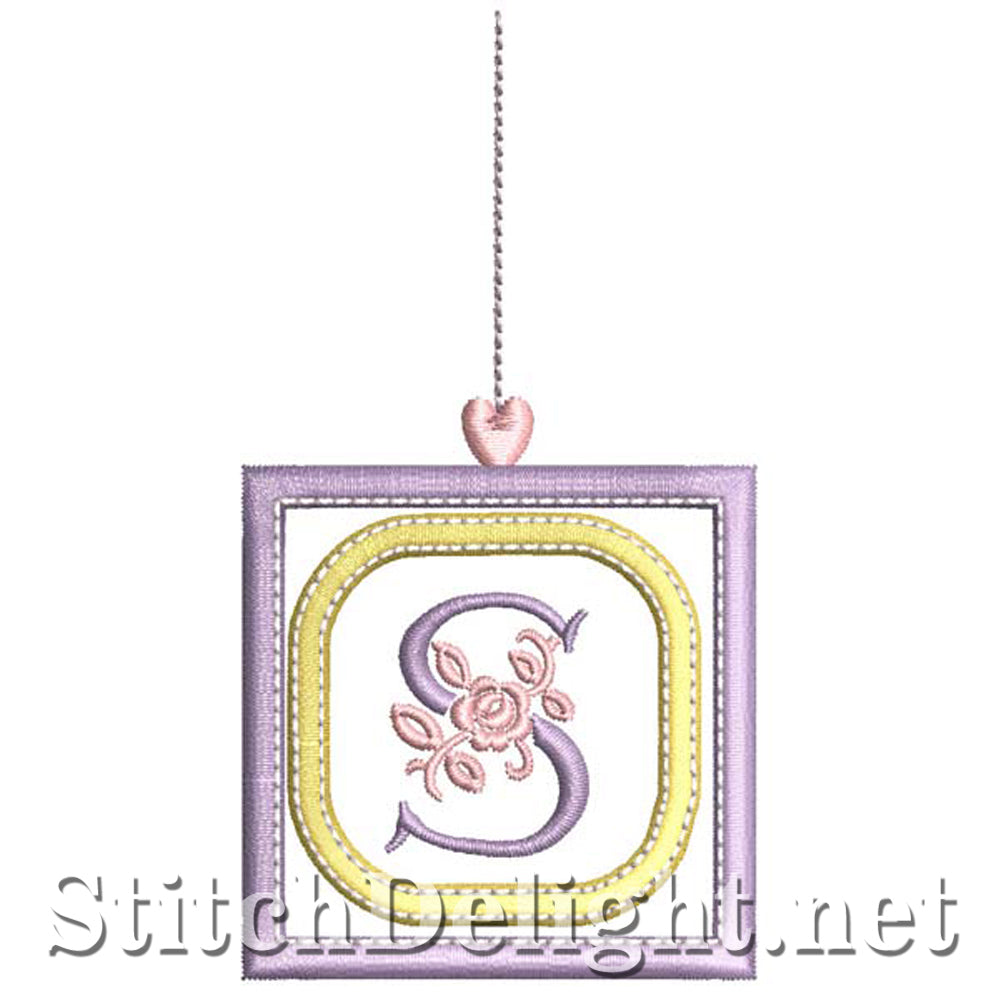 SDS1304 Applique Rosy Blocks Font S