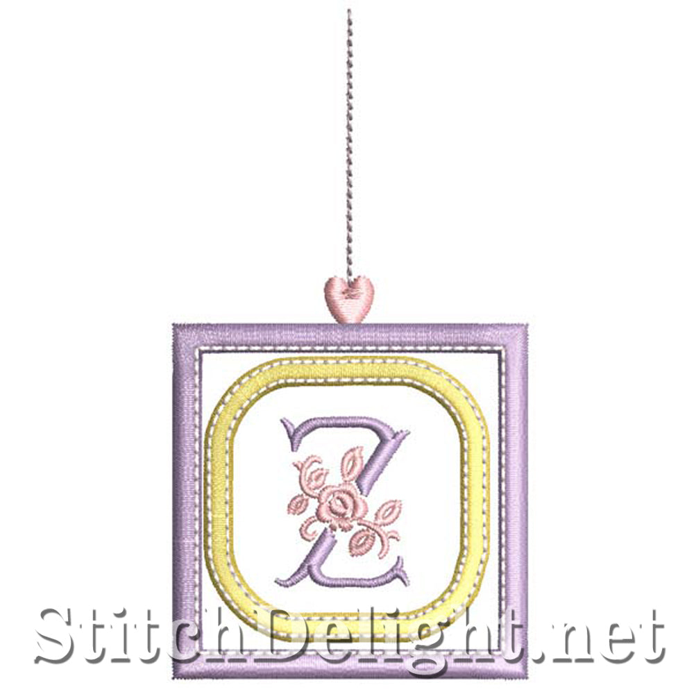 SDS1304 Applique Rosy Blocks Font Z