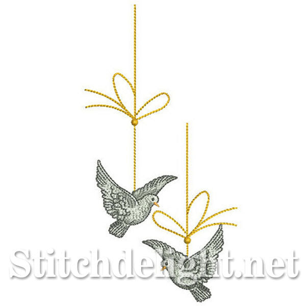 SDS0271 Dove Ornaments