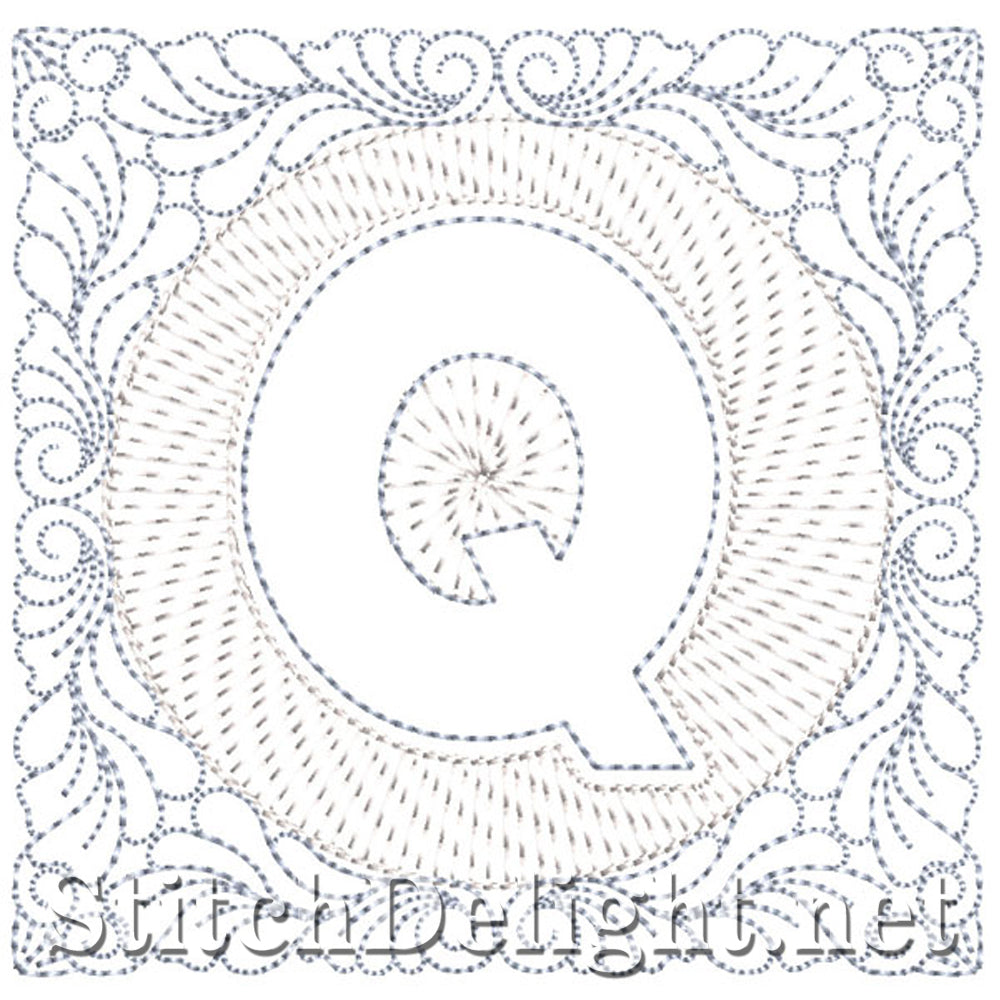 SDS1185 Quilters Block Font Q