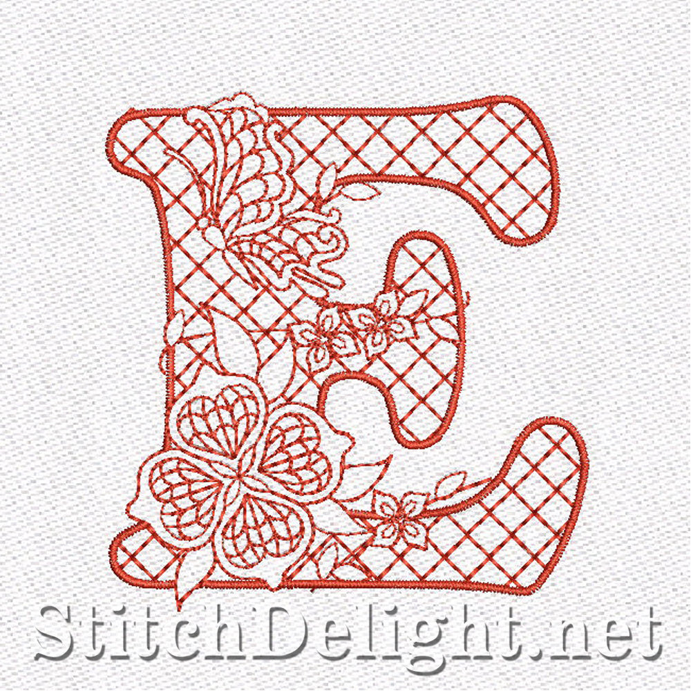 SD0637 Exquisite Redwork Font