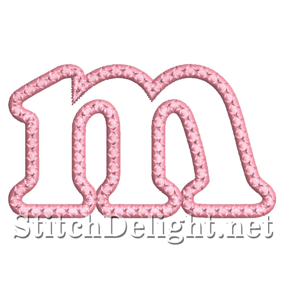 SDS1450 Applique Small Letter Font M Sds1450 applique small letter font m