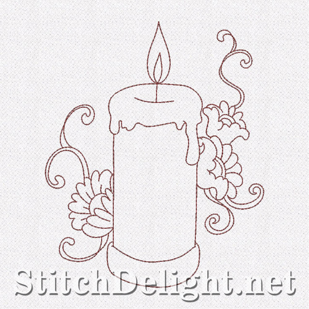 <transcy>SD0645 Bougies Redwork</transcy>