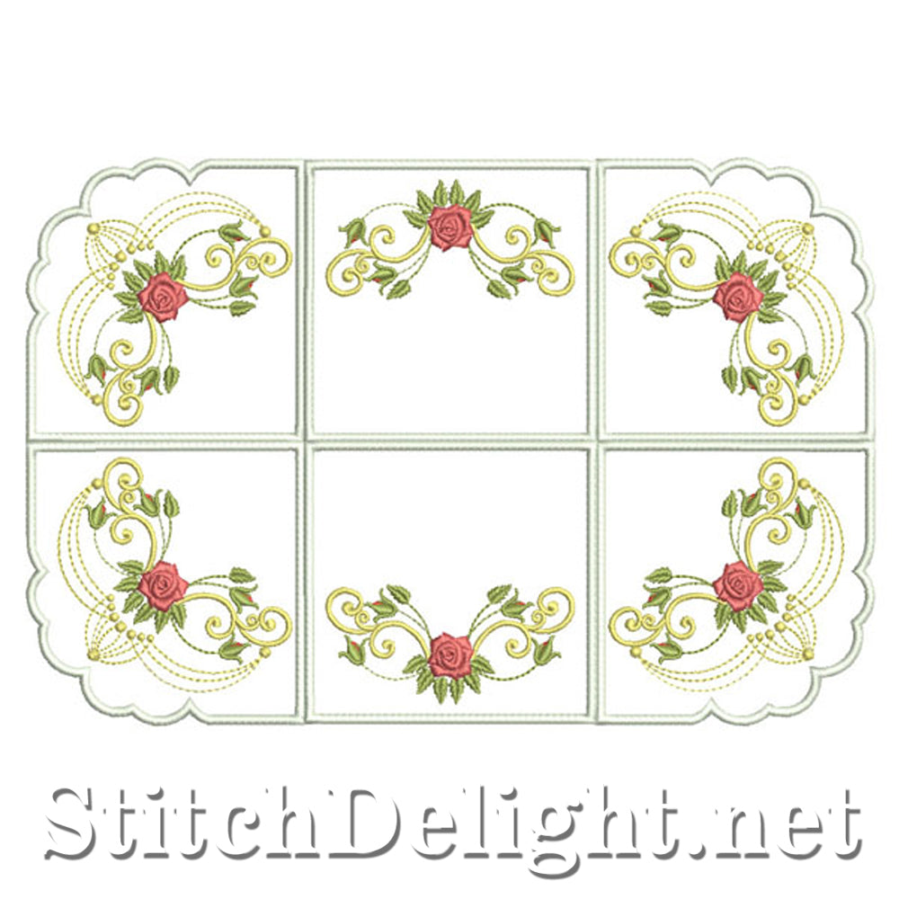 SDS1114 ITH Tray cloths 4x4 Hoop