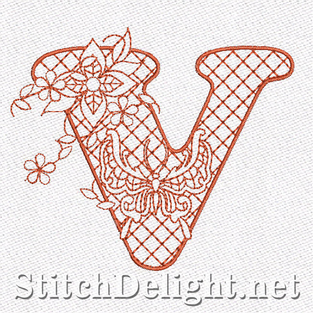 SD0637 Exquisite Redwork Font