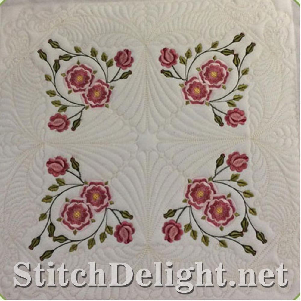 SDS0729 Tudor Rose Quiltblock Set 12