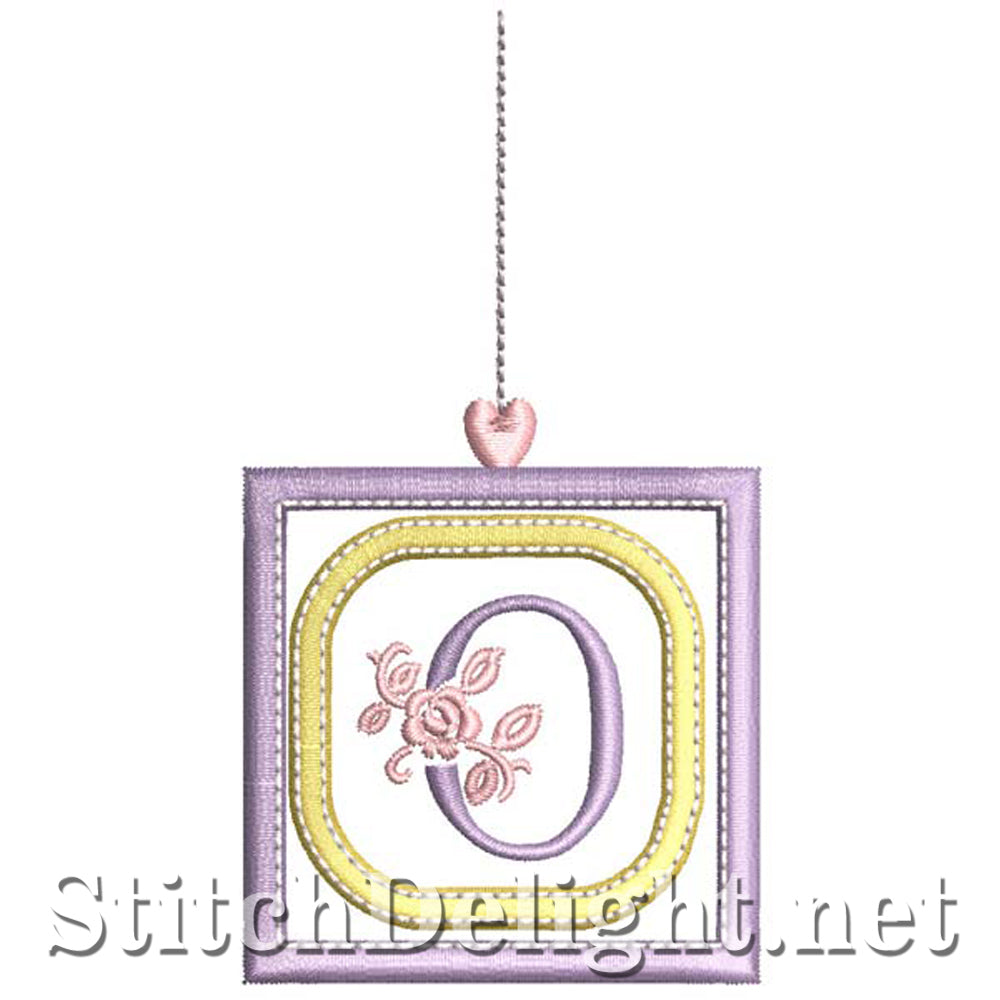 SDS1304 Applique Rosy Blocks Font O