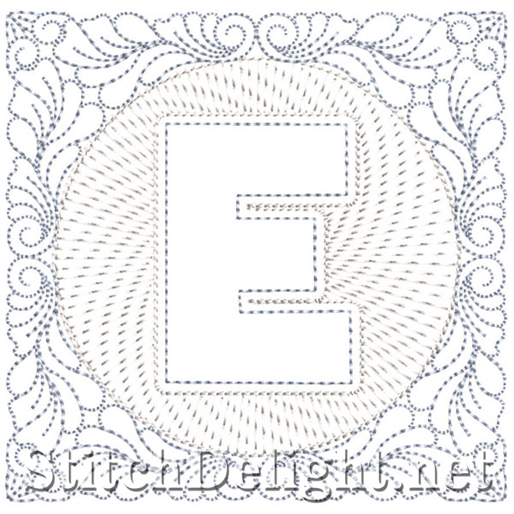 SDS1185 Quilters Bloklettertype E