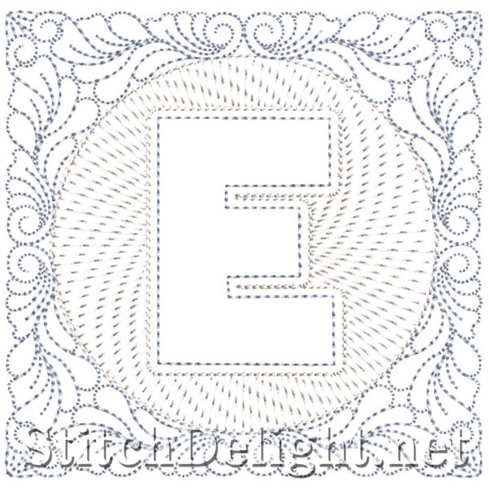 SDS1185 Quilters Block Font E