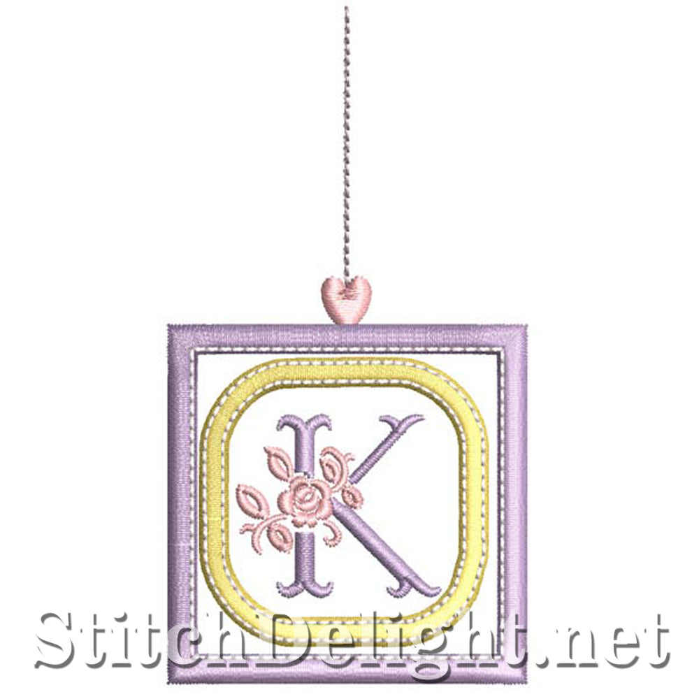 SDS1304 Applique Rosy Blocks Font K