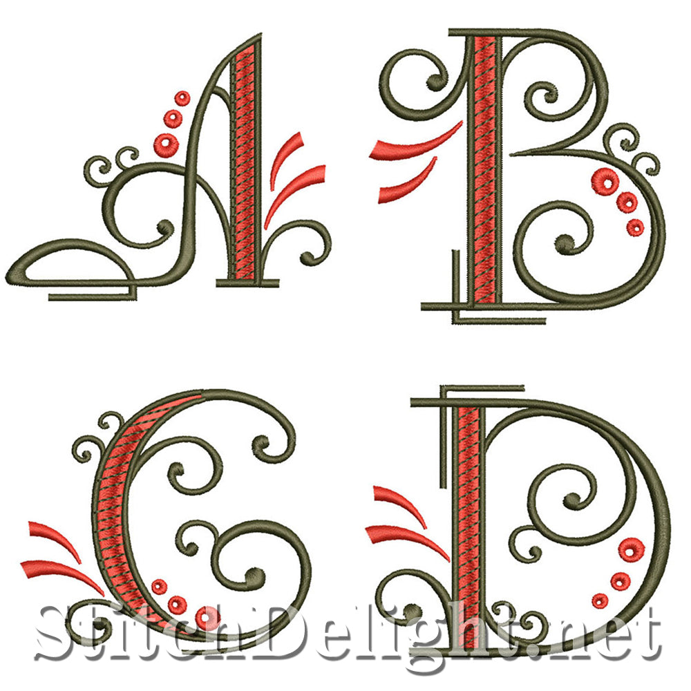 SDS1128 Fancy Deco Font