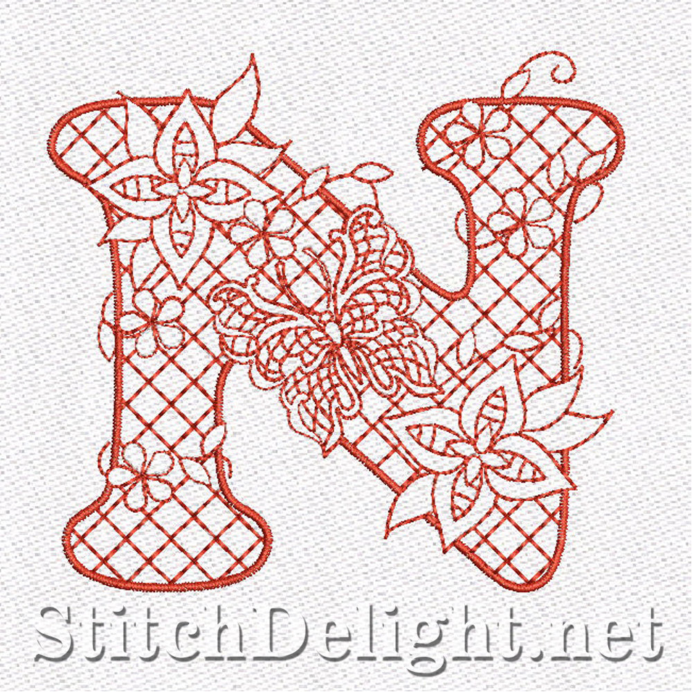 SD0637 Exquisite Redwork Font