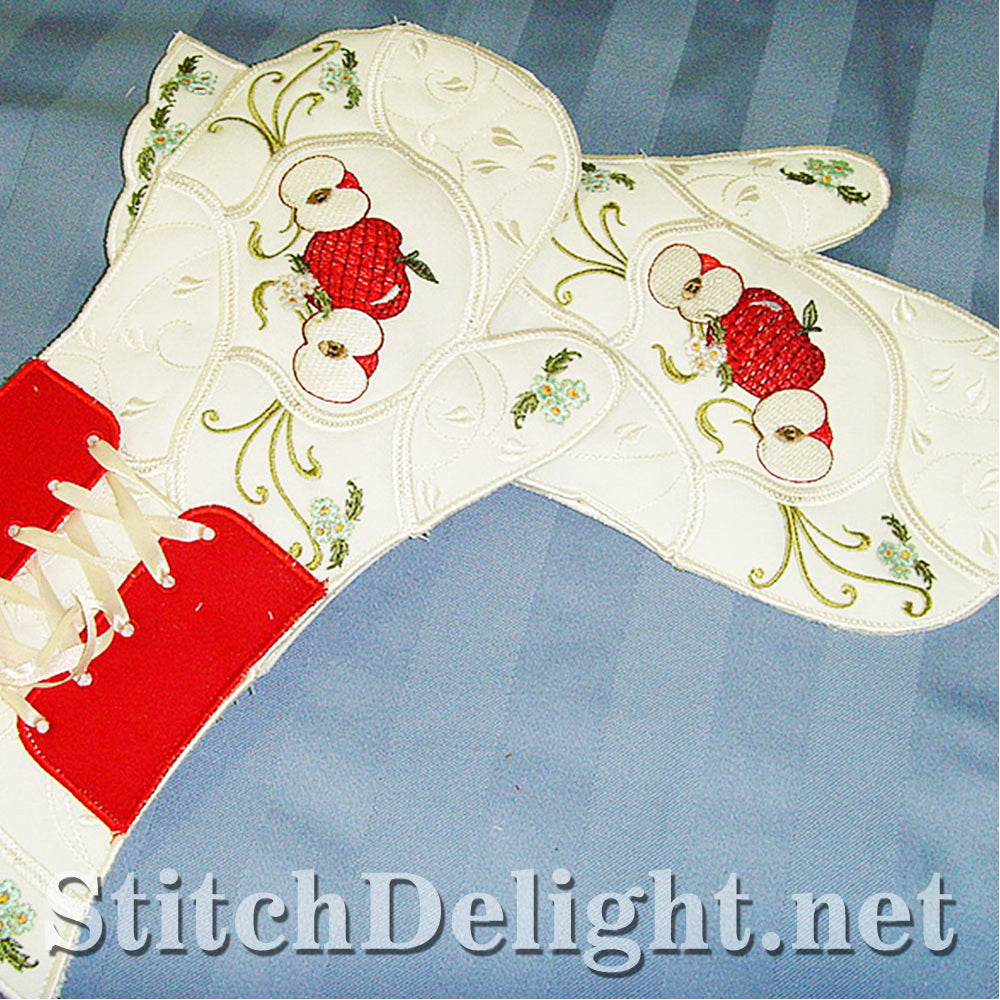 SD0686 Apple Overn Gloves 4x4 Hoop