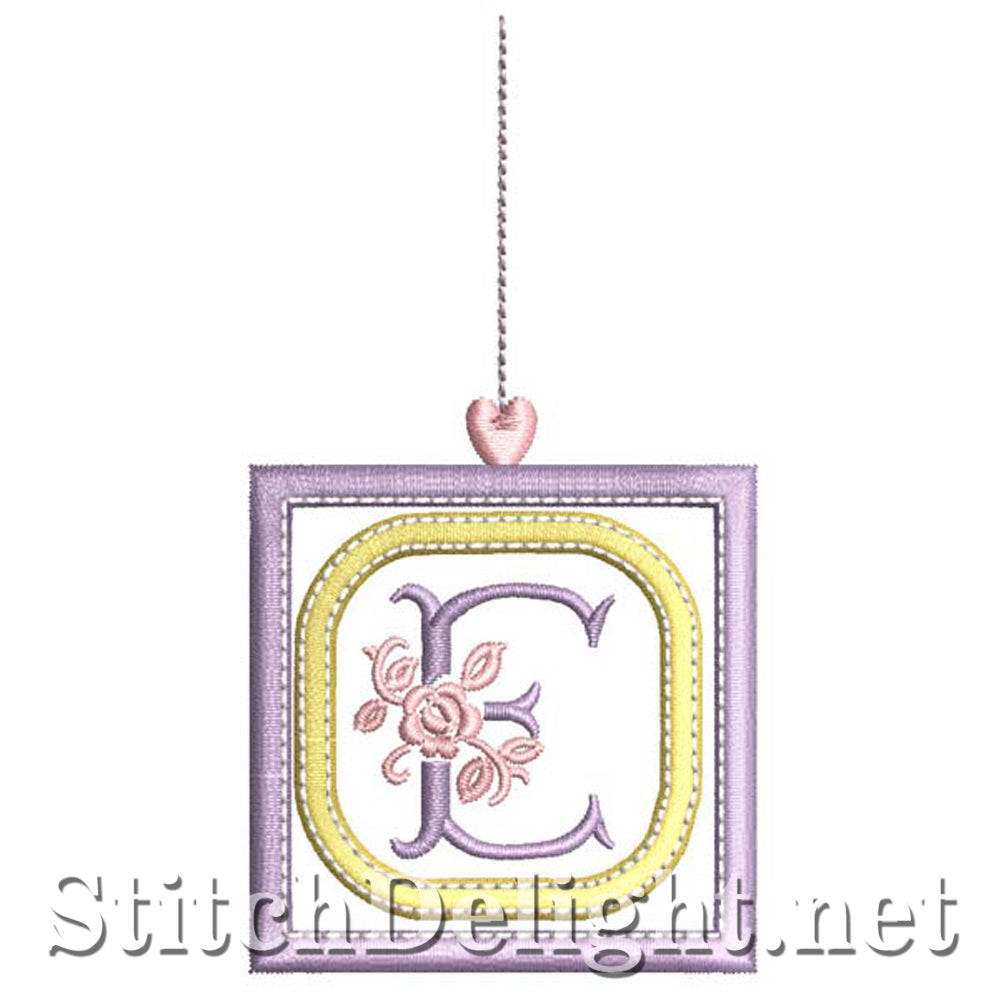 SDS1304 Applique Rosy Blocks Font E