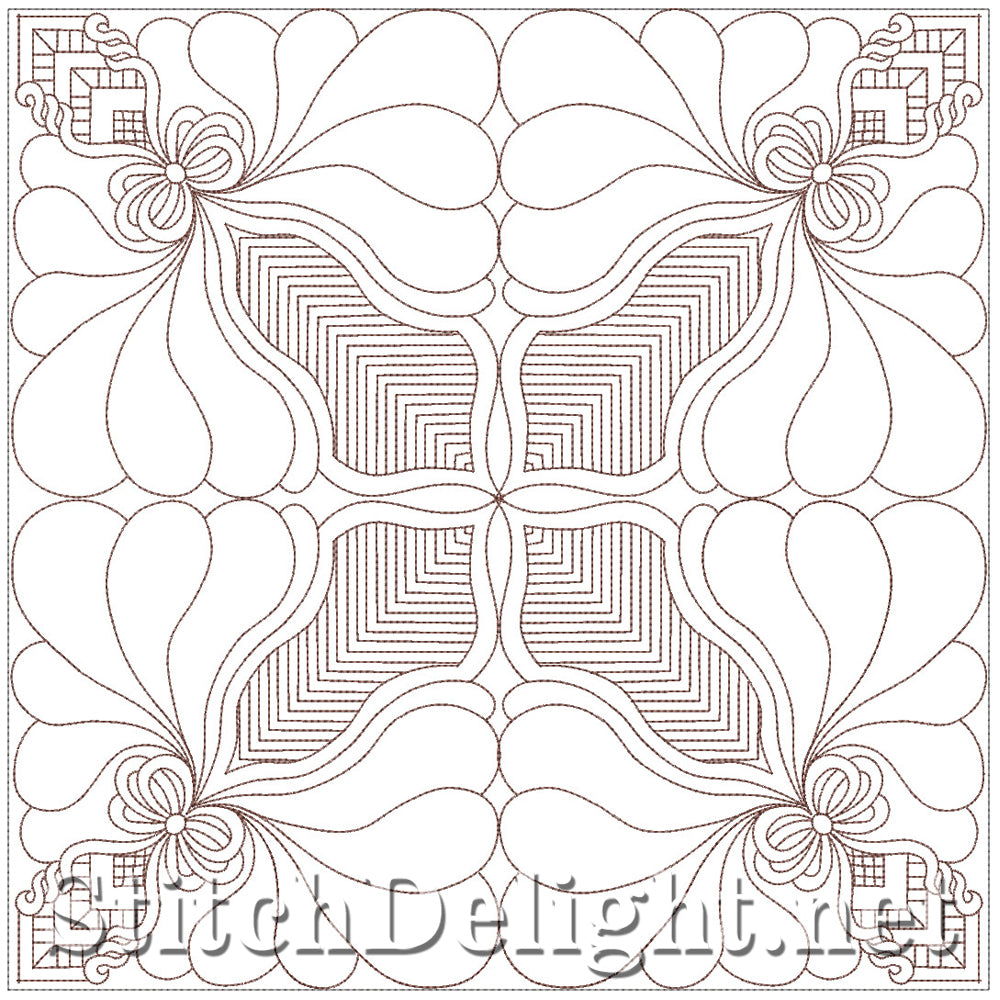 SD1397 Leafy Quilt Background