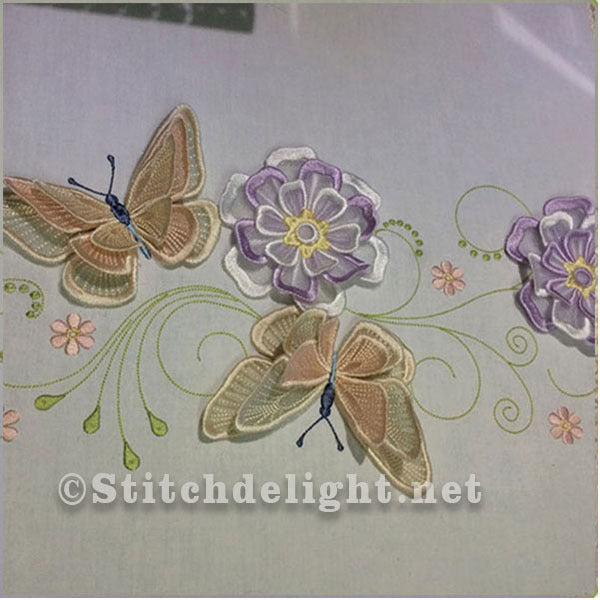 <transcy>SDS0498 3D Schmetterlinge und Blumen</transcy>