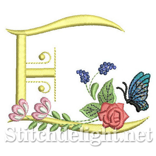 SDS0299 Deco Floral Lettertype E