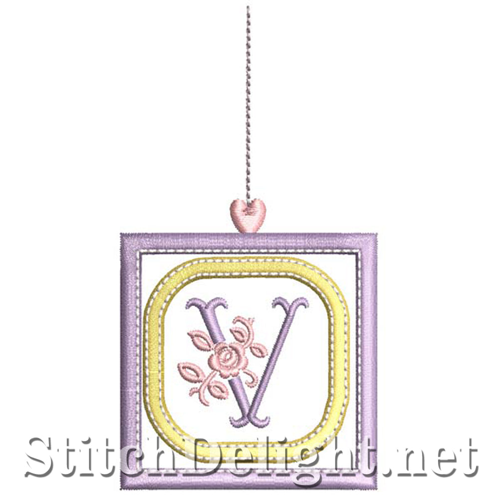 SDS1304 Applique Rosy Blocks Font V