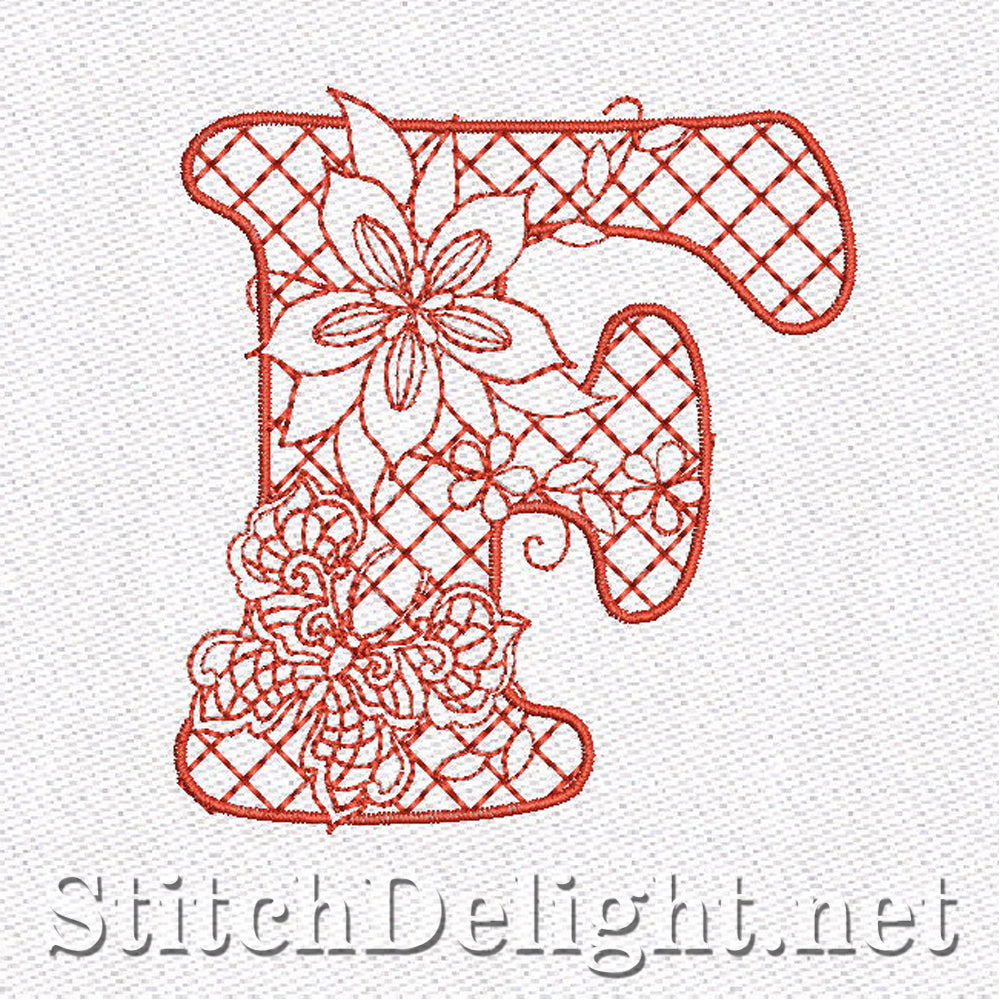 SD0637 Exquisite Redwork Font