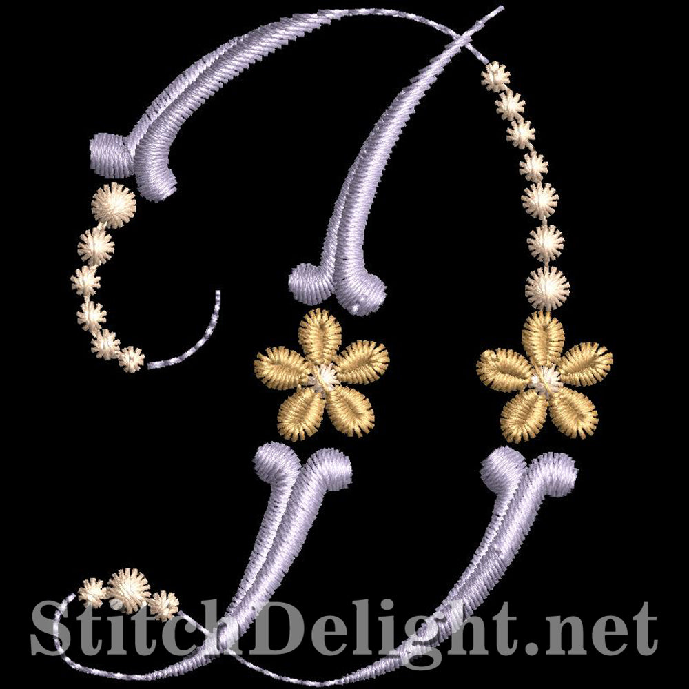 SDS0790 Dainty Floral lettertype D