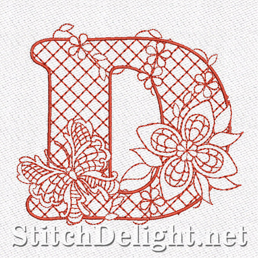 SD0637 Exquisite Redwork Font