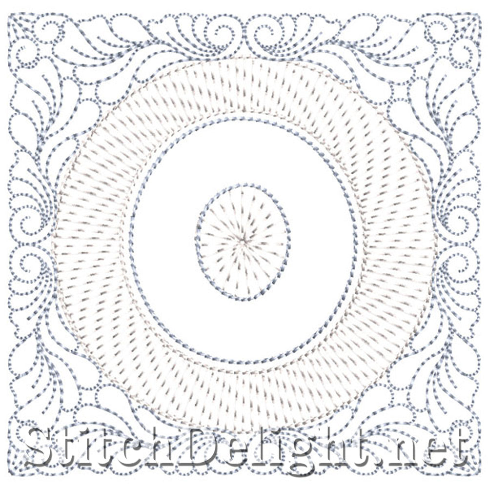 SDS1185 Quilters Block Font O