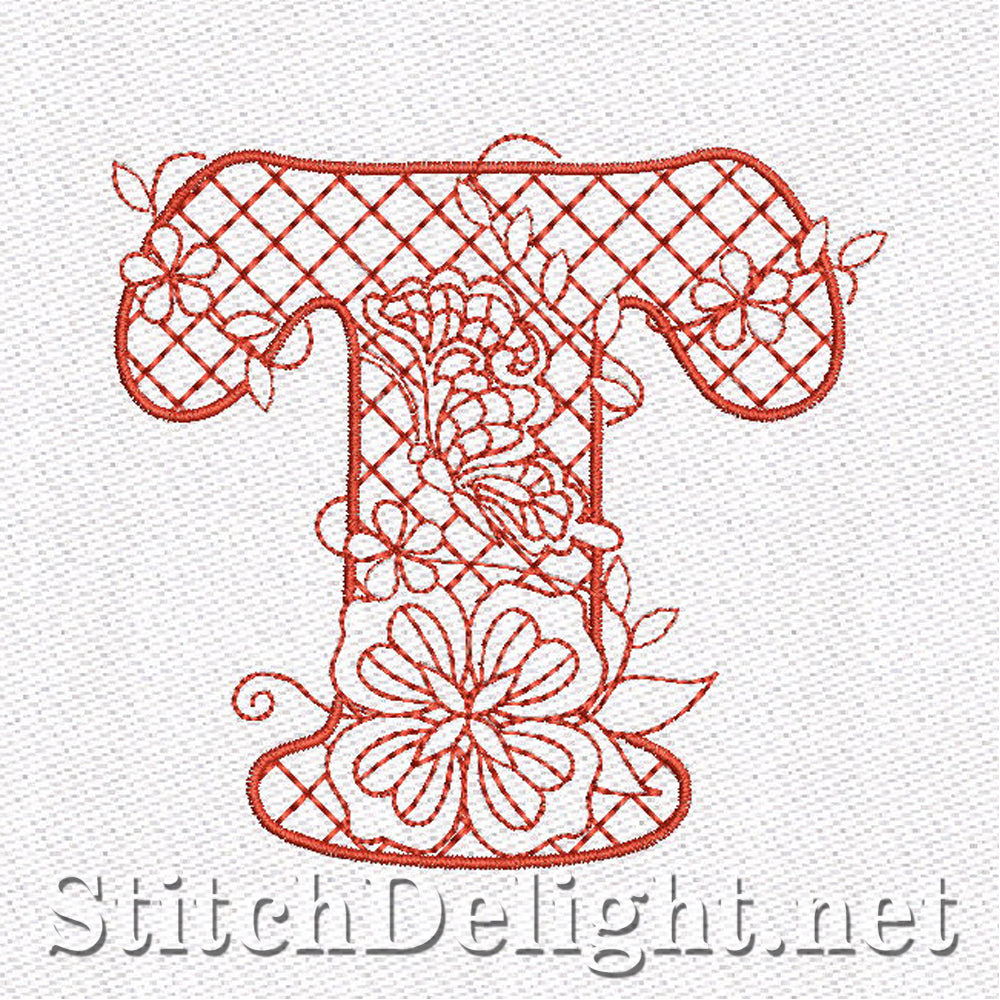 SD0637 Exquisite Redwork Font